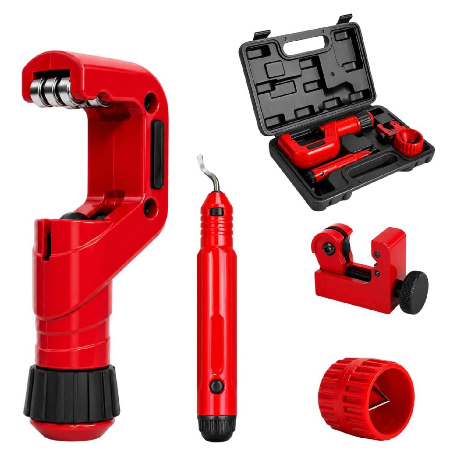 Pipe Cutter Ratchet - Set di 4 Tagliatubi per Impieghi